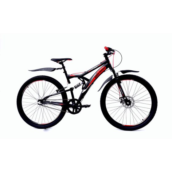 Mountainbike Oberon 27,5 Inch F/S Nexus 3v Zwart-Rood Mountainbike Oberon 27,5 Inch F/S Nexus 3v Zwart-Rood